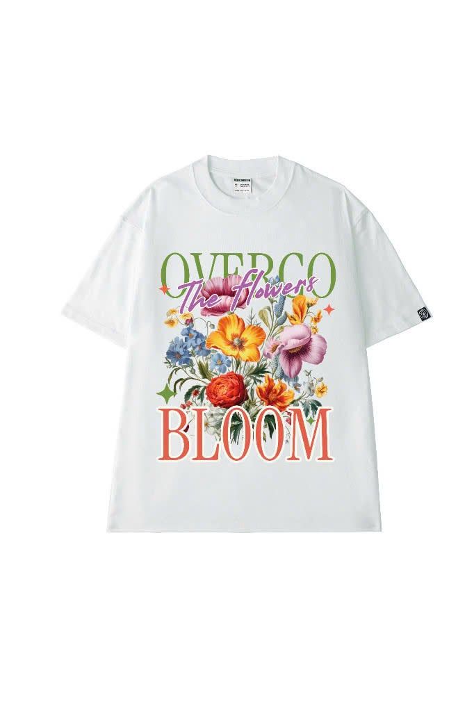 Áo Thun Unisex Flowers Bloom, Cotton - O1A66