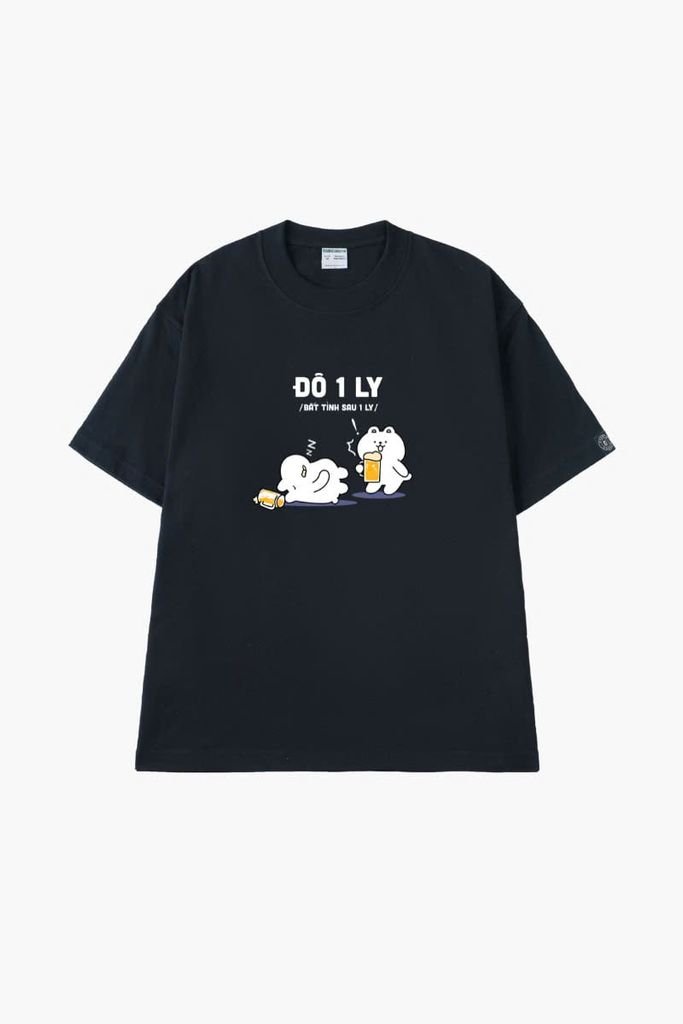 Áo Thun Unisex Đô 1 Ly, Cotton -  O1A132