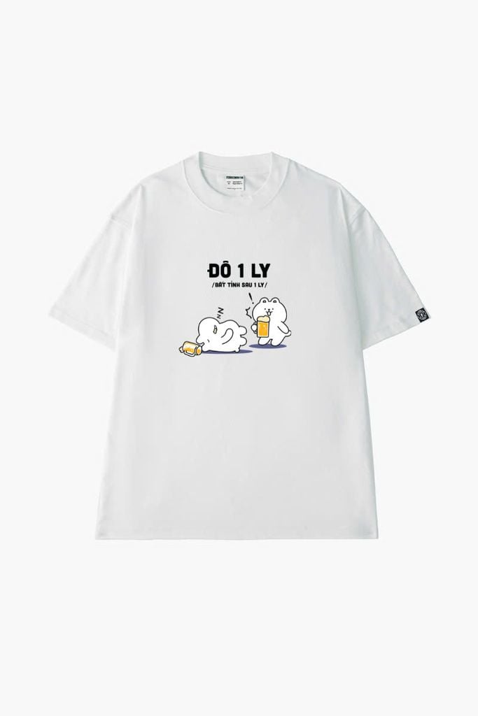 Áo Thun Unisex Đô 1 Ly, Cotton -  O1A132