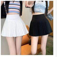 Chân Váy Xếp Ly 2 Lớp Vải Dù - O8I1