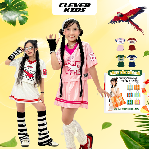  Set váy cho Bé Gái 6–12 tuổi -Thiết Kế Cá Tính, Chất Thể Thao Cao Cấp I Set Váy 88 Clever Kids 