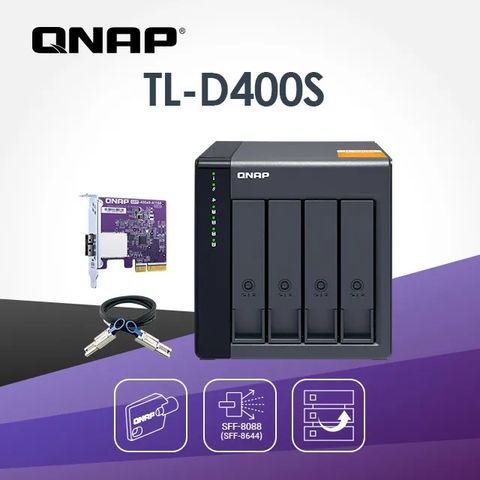 QNAP TL-D400S JBOD storage enclosure