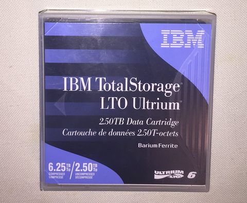 IBM LTO-6 Ultrium Tape Media 2.5TB/6.25TB Native/Compressed Capacity LTO6 Data Cartridge - 00V7590
