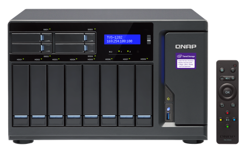 QNAP High Performance 12 Bay 8+4 NAS - TVS-1282-i3-8G
