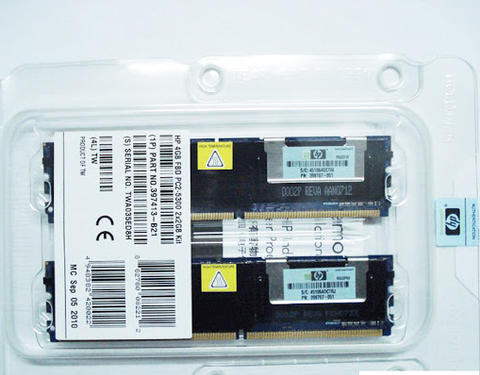 HP 4 GB REG DDR2 PC2-5300 2 x 2 GB Dual Rank Kit - 408853-B21