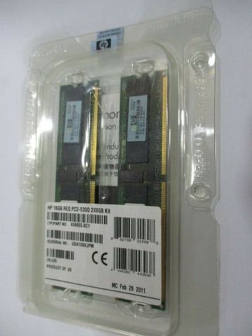 HP 16GB (2x8GB) Dual Rank PC2-5300 (DDR2-667) Registered Memory Kit - 408855-B21