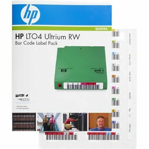 HP LTO-4 Ultrium RW Bar Code label pack- Q2009A