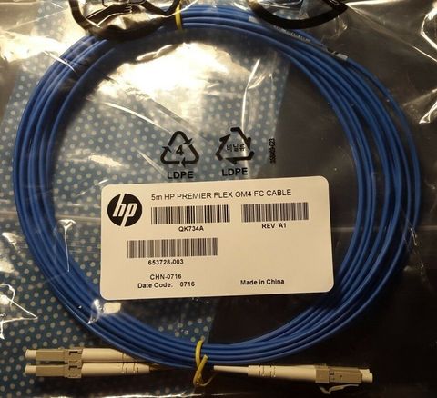 5m HP PremierFlex OM4 LC/LC Multi-mode Optical Cable - QK734A