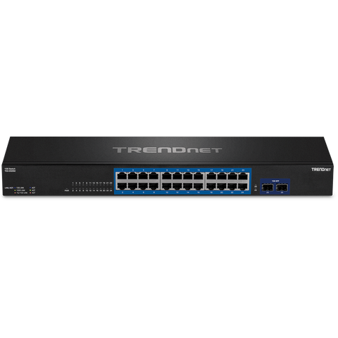 TRENDnet 24-Port Gigabit Switch with 2 x 10G SFP+ Slots - TEG-30262
