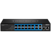TRENDnet 14-Port Gigabit Managed Layer 2 SFP Switch with 2 Shared RJ-45 Ports - Tl2-FG142