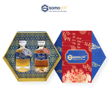  Hộp quà TÂM GIAO | Hoàng Hoa Tửu + Minh Mạng Tửu - Chai thủy tinh 500ml 