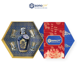  Hộp quà SUM VẦY | Hoàng Hoa Tửu - Bình sứ Bát Tràng (500ml & 700ml) + 4 ly 35ml 