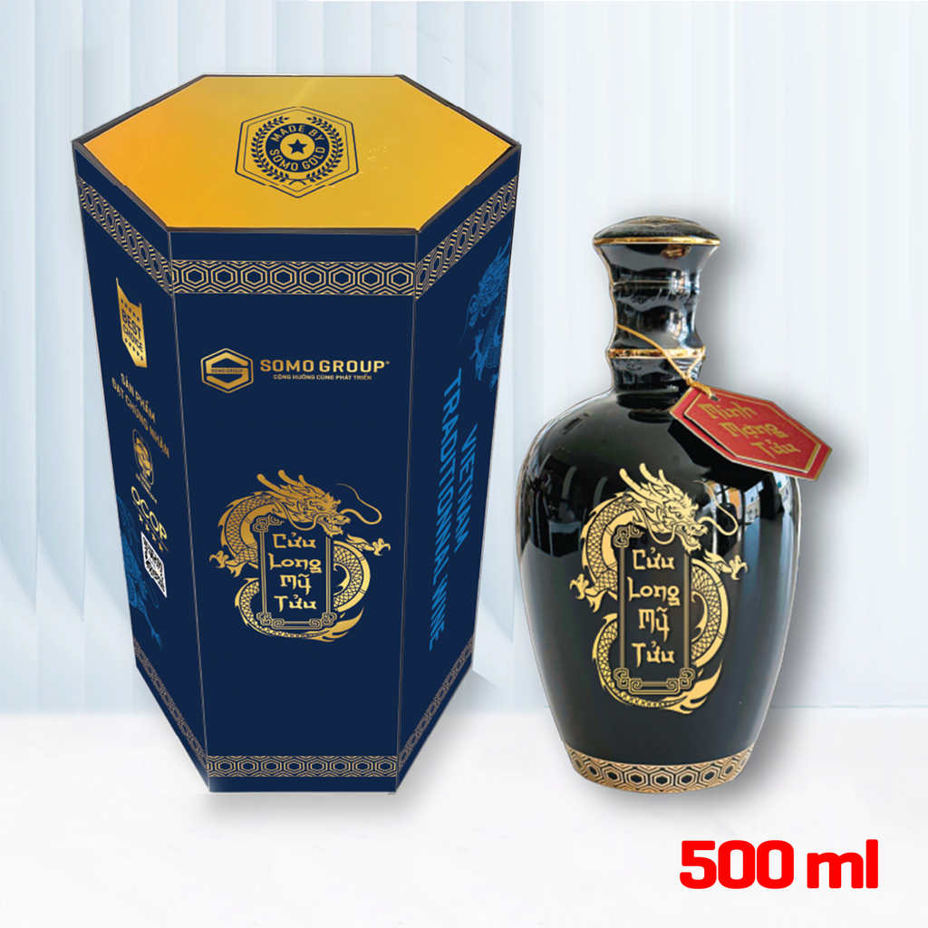 MINH MẠNG TỬU - HỘP QUÀ LỤC GIÁC - Bình sứ Bát Tràng 500ml