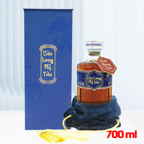 MINH MẠNG TỬU - HỘP QUÀ TÚI NHUNG- Chai thủy tinh 500ml
