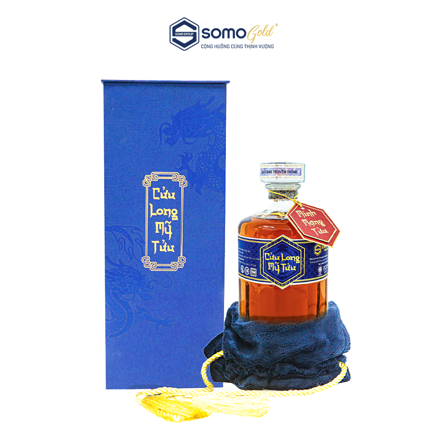  Minh Mạng Tửu - Hộp quà túi nhung | Chai thủy tinh 500ml 