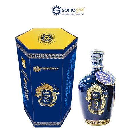 Hoàng Hoa Tửu - Hộp quà lục giác | Bình sứ Bát Tràng (500ml & 700ml)