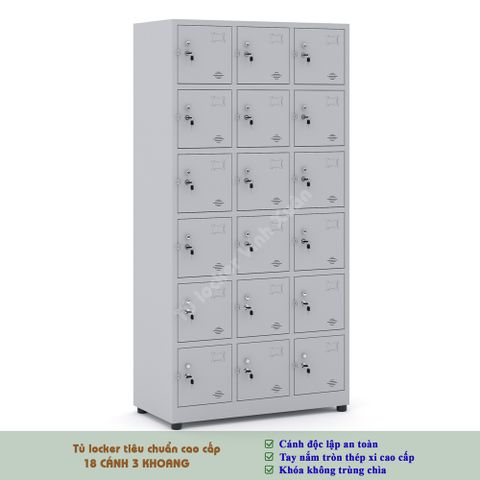 Tủ Locker 18 ngăn kiểu TU986-3K