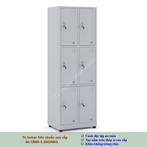 Tủ locker 6 ngăn kiểu TU983-2K