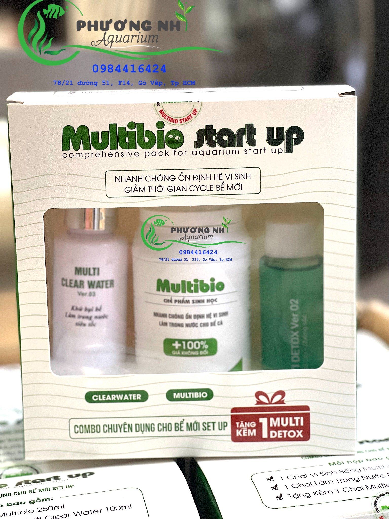 Multibio Start up combo dung dịch xử lý nước cho hồ mới