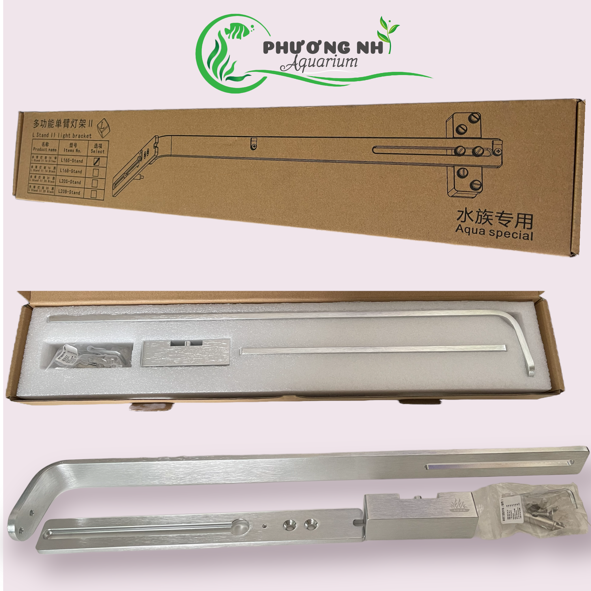 Chân treo đèn chữ L