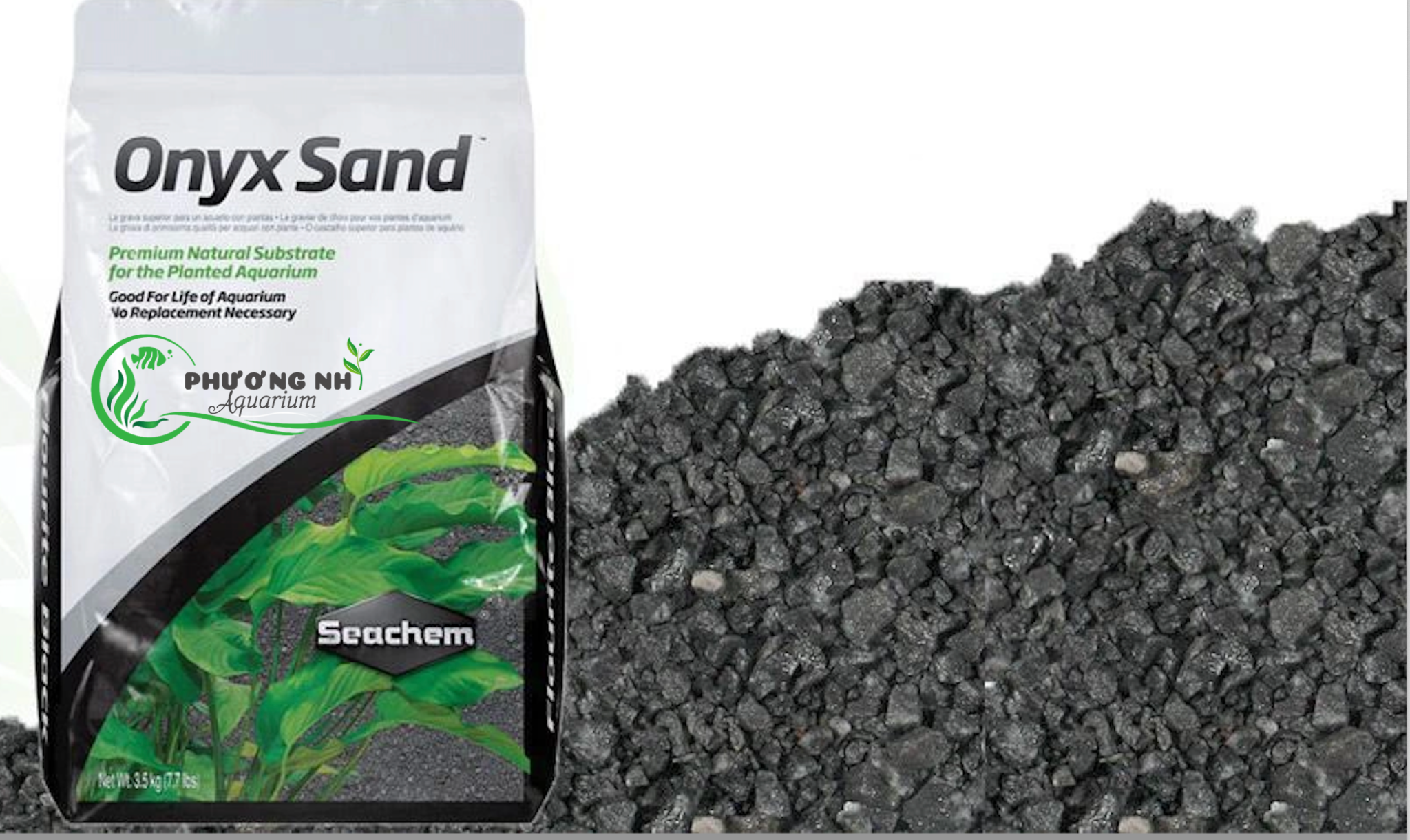 Seachem Onyx sand 7kg ( cát trải nền màu đen xám)