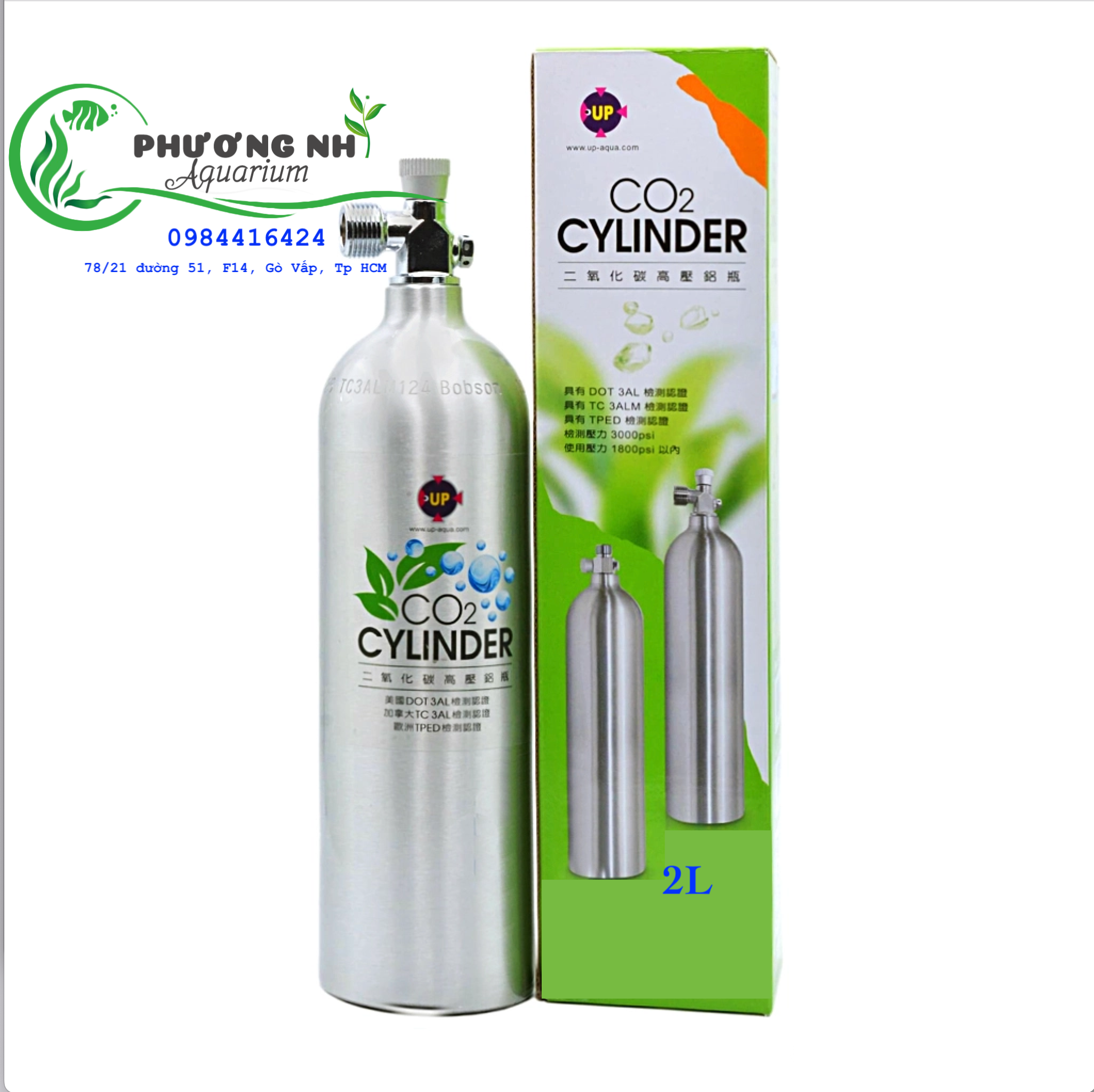 Com bo bình Co2 nhôm