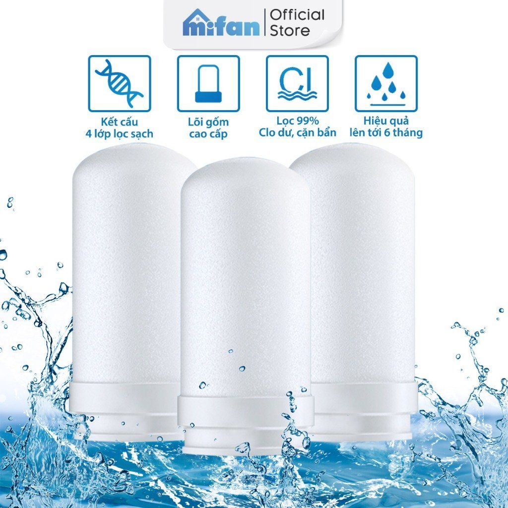 Lõi Lọc Gốm Sứ Ceramic Thay Thế Bộ Lọc Nước Đầu Vòi MIFAN