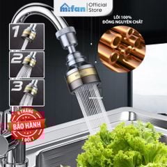 Đầu vòi rửa bát tăng áp đồng thau inox 304 cao cấp Mifan