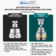 Đầu vòi rửa bát tăng áp đồng thau inox 304 cao cấp Mifan