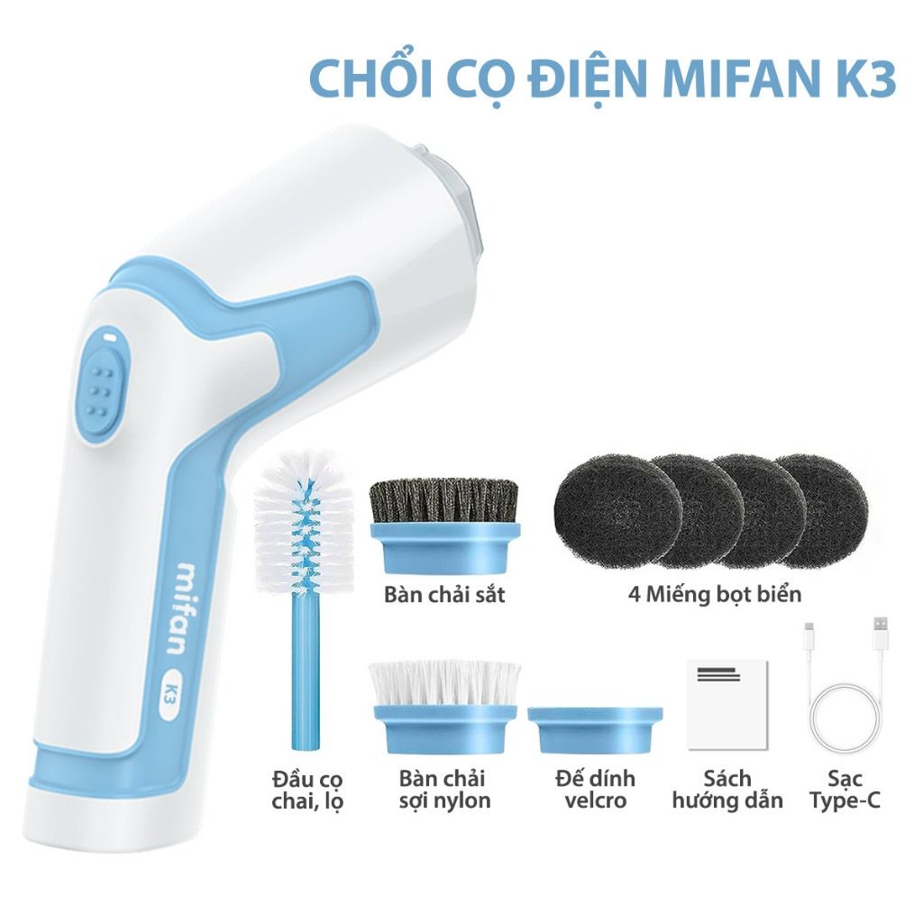 Phụ Kiện Thay Thế Máy Cọ Rửa Điện Cầm Tay Đa Năng Mifan K3 C3