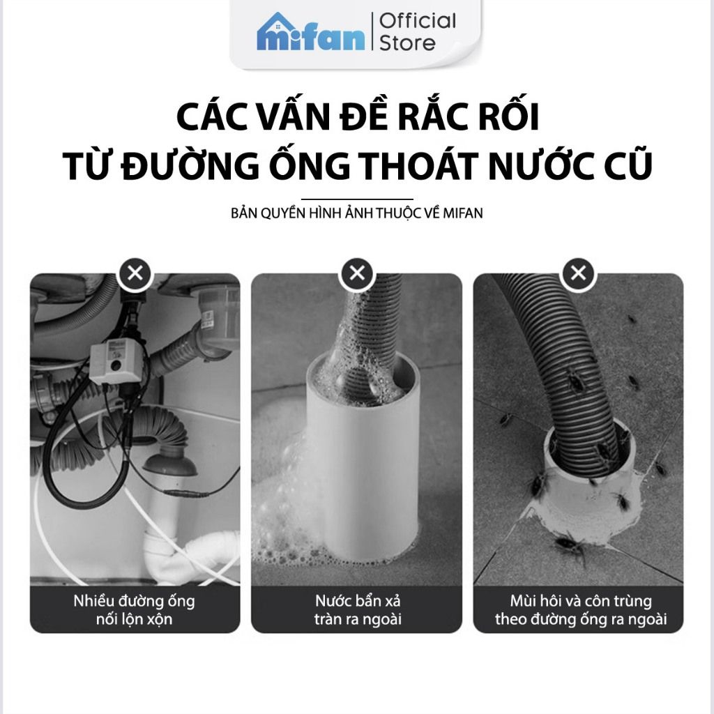 Bộ Đầu Nối Ống Thoát Nước 5 in 1 MIFAN