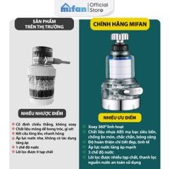 Đầu vòi rửa bát tăng áp lọc nước 3 chế độ phun Mifan