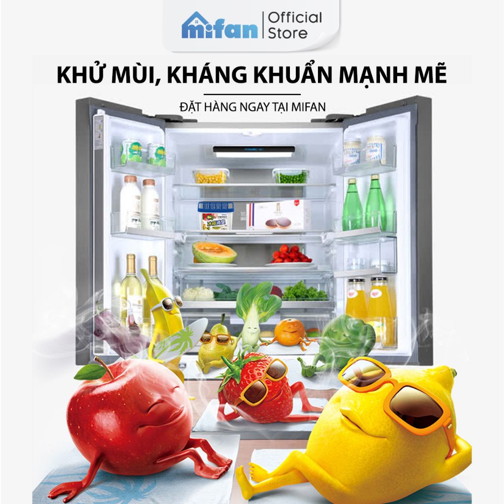 Hộp gel khử mùi tủ lạnh hương chanh Mifan Renewll 150gr