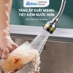 Đầu vòi rửa bát tăng áp đồng thau inox 304 cao cấp Mifan