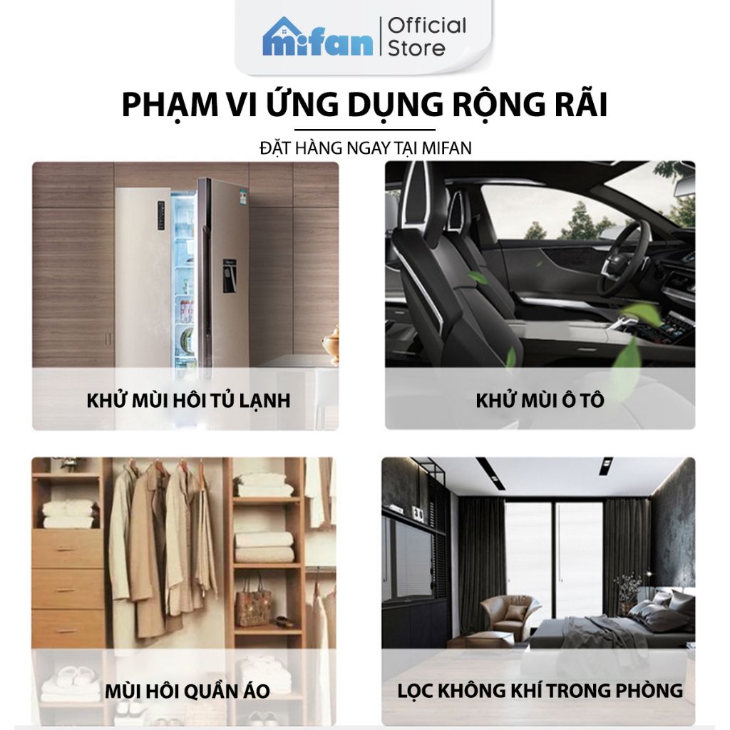Hộp gel khử mùi tủ lạnh hương chanh Mifan Renewll 150gr