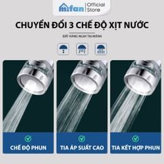 Đầu vòi rửa bát tăng áp lọc nước 3 chế độ phun Mifan