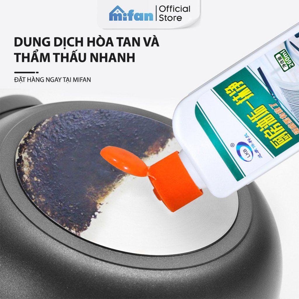 Dung Dịch Vệ Sinh Đáy Nồi LKB 260ml