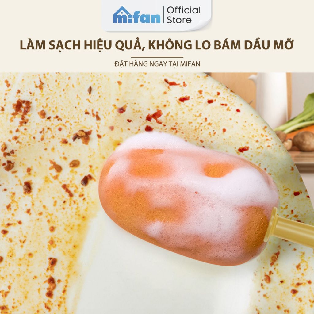 Cây cọ rửa bình nước chai lọ thông minh 3 trong 1 Mifan