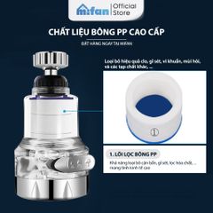 Đầu vòi rửa bát tăng áp lọc nước 3 chế độ phun Mifan