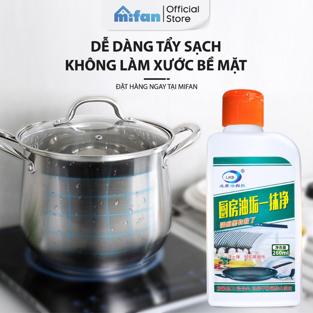 Dung Dịch Vệ Sinh Đáy Nồi LKB 260ml
