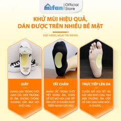 Miếng dán khử mùi giày tất, hôi chân hương chanh cực mạnh Mifan