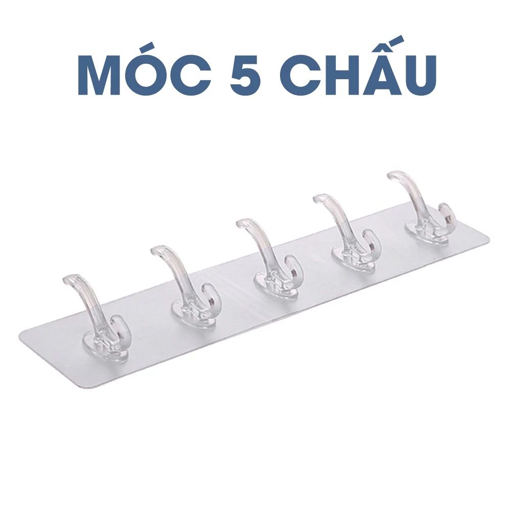 Móc Treo Quần Áo Dán Tường 6 Chấu