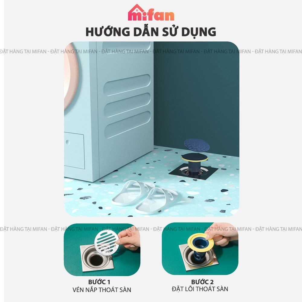 Bộ Nắp Ga Thoát Sàn Ngăn Mùi Hôi Cống Cao Cấp MIFAN