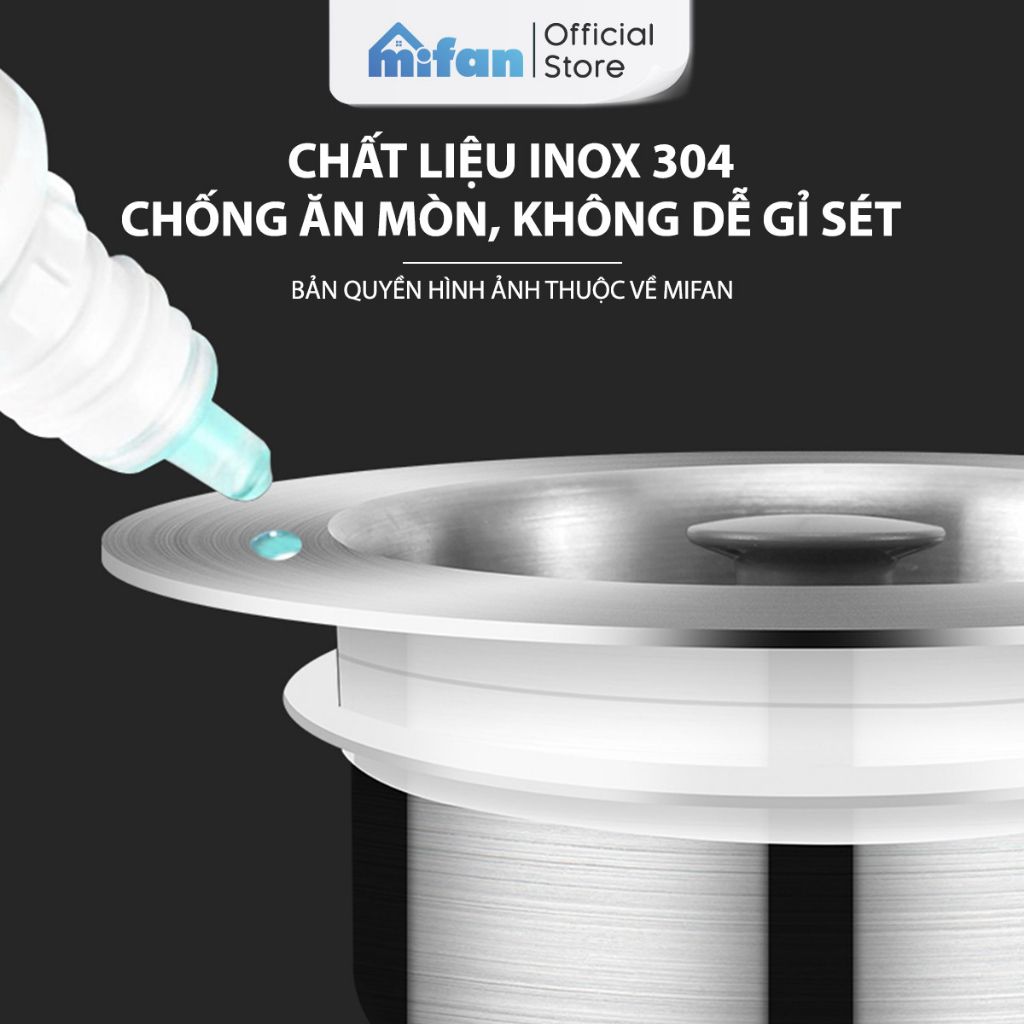 Bộ Lọc Rác Bồn Rửa Bát Inox 304 3in1 Mifan