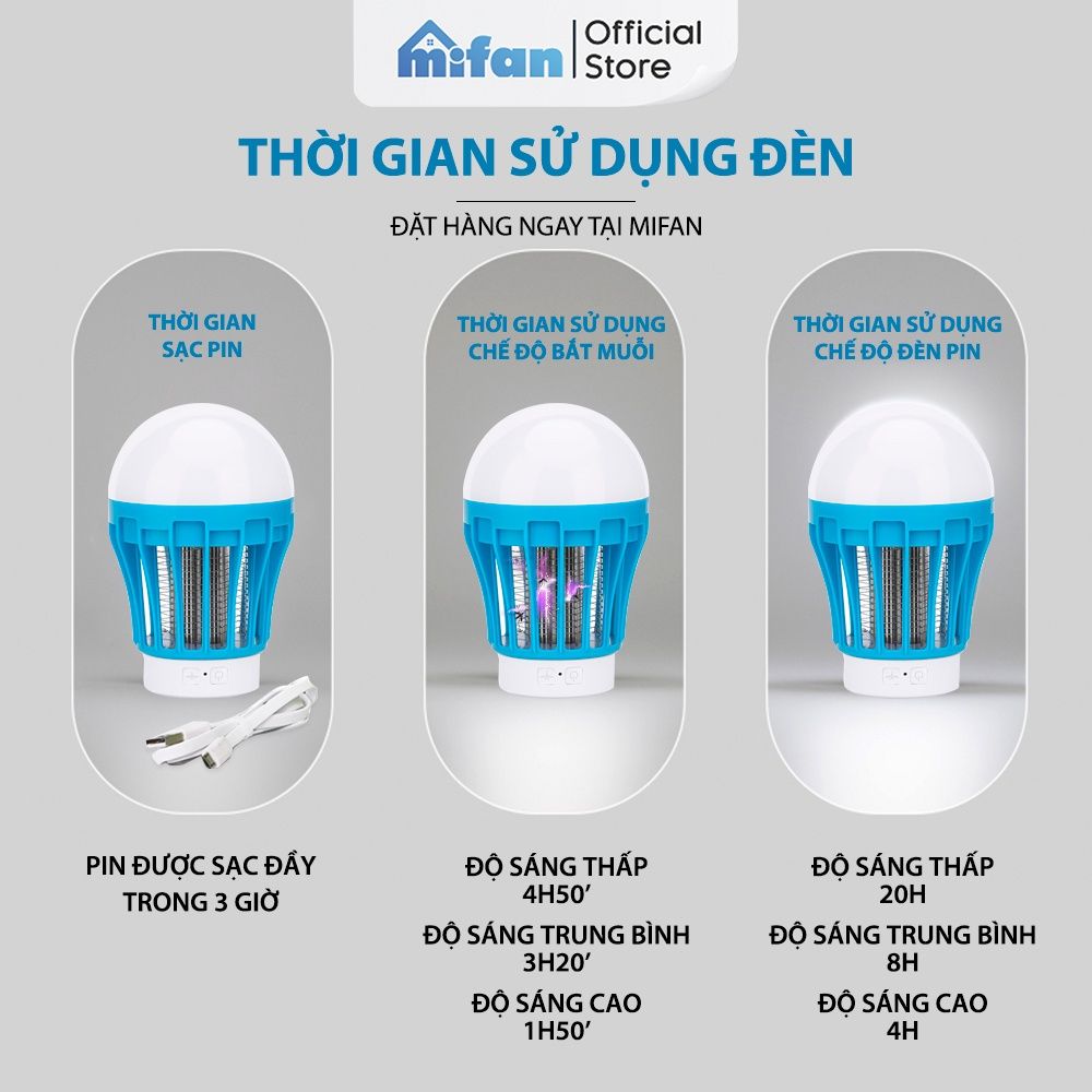 Đèn bắt muỗi tích điện 2 in 1 Weidasi WD-215