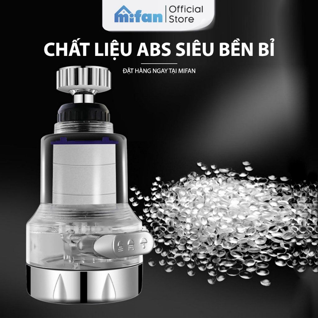 Đầu vòi rửa bát tăng áp lọc nước 3 chế độ phun Mifan