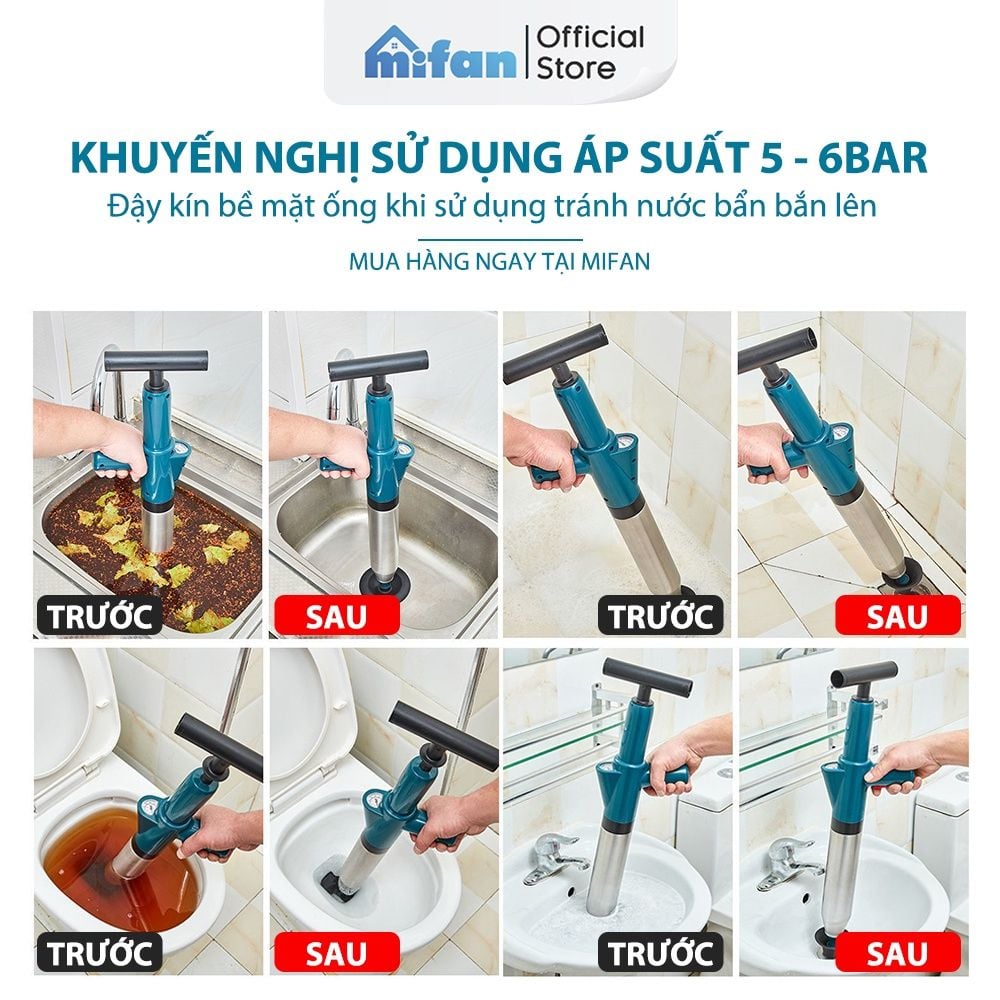 Súng Thông Tắc Bồn Cầu, Chậu Rửa Bát, Bồn Tắm