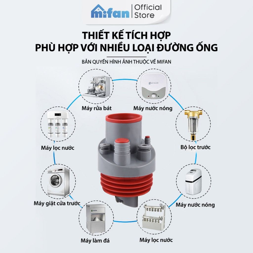 Bộ Đầu Nối Ống Thoát Nước 5 in 1 MIFAN