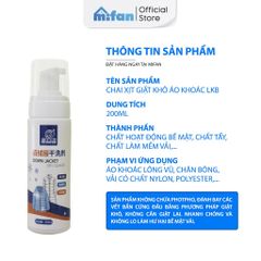 Chai Xịt Giặt Khô Áo Khoác Mifan 200ml