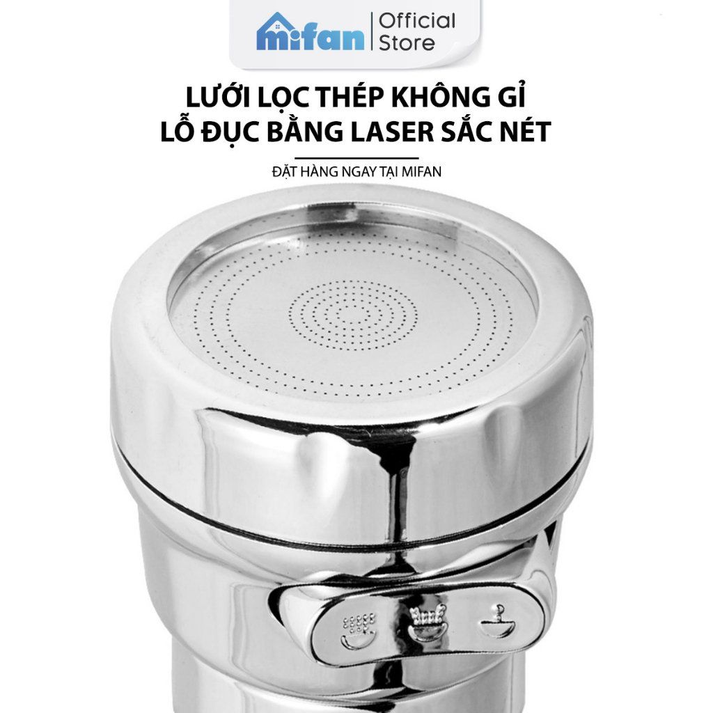 Đầu vòi rửa bát tăng áp lọc nước 3 chế độ phun Mifan